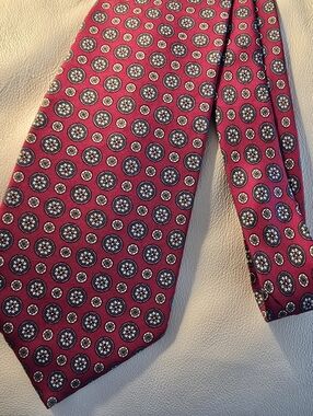 The Arrow Company Red And Blue Italian Silk Men's Necktie Tie